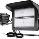 75000LM Dimmable Led Stadium Flood Light 3000W Equivalent Super Bright 0-500w Led Arena Lights 100-277v 5000k Yoke Mount Ip66 Waterproof Outdoor Wall Light Commercial for,Yard,Barn,Court (500W-1Pack Trunnion)