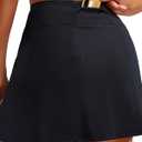 RUNNING GIRL Women's Tennis Skirts with Pockets High Waisted Tummy Control Casual Athletic Workout Golf Skorts (Black, S)