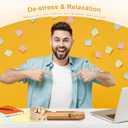 Mini Bowling Game Set, Funny White Elephant Gifts for Kids & Adults, Desk Games Stress Relievers for Adults, Kids Bowling Set for Educational Early Development, Wooden Casual Mini Bowling Ball