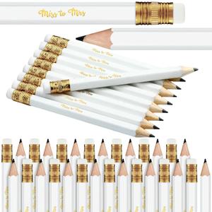 72 Pieces Bridal Shower Game Pencils Wedding Pencils Pre Sharpened Mini Short 4 Inch Game Bridal for Wedding Shower Favors Presents Gifts Golf Classroom School(Novel)