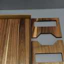 Coffee Station Organizer Shelf Acacia Wood Kitchen Cabinet Counter Shelf Coffee Bar Bathroom Shelf Risers Desktop Organizer Shelf Display Stand for Home Office Decor