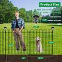 Garden Fence Animal Barrier, 10 Panels No Dig Dog Fence Outdoor | 32 in (H) x23.6ft (L) Rustproof Metal Outdoor for Yard, Patio