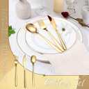 240 Pcs Gold Silverware Set for 80 - Stainless Steel Flatware Cutlery Set Include Forks, Knives & Spoons for Wedding Parties, Kitchen, Restaurant - Dishwasher Safe