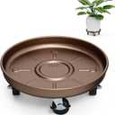 Plant Saucer 13" Rolling Plant Caddy Rolling Plant Stand with Wheels  Heavy Duty Metal, Locking, Sturdy, Rust-Resistant Finish, and Easy to Move, 350 lb Capacity