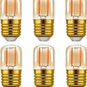 1W Low Wattage LED Edison Night Light Bulbs Warm,T28 Mini Vintage Light Bulb 10W Incandescent Equal,E26 Medium Screw Base Bulb for Oven Bulbs Decoration 6 Pack