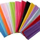 14pcs Mixed Colors Yoga Sports Headbands for Women - Soft Elastic Stretch Girls Athletic Headbands