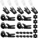 25Pcs Garden Flag Stoppers & Clips Kit, All-Season Heavy-Duty Plastic & Rubber Windproof Clips Hardware Accessories for Outdoor Flags, Small Banners, Curtains