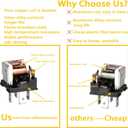 4 Pcs 1R1056, 89057694, D1758C, R3115, AR176, 56-1966, 56-2308, 83A1003 Multi Purpose Relay 1.2L 1.4L 1.6L Compatible with Chevy Aveo Aveo5 Spark 2004-2008 2013 2016-2017, 12V 35A 4 Pins