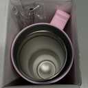 Insulated Tumbler with Handle and Straw,40 OZ Vacuum Stainless Steel Water Bottle Travel Mug Metal Cup with Fruit Diffuser,Mist Pink