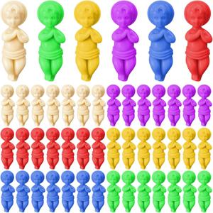 2 x Wesiti 100 Pcs King Cake Mini Jesus Figure 1.2 Inch Easter Resin Jesus Figure Christian Mini Colorful Nativity Figurines for Easter Egg Filler and Basket Stuffer King Cake Toppers Party Decorations (Multicolor)