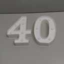40th Birthday Decoration Light Up Letters, Battery Powered LED Numbers Marquee Number Sign for 40th Party Home Decor Night Light