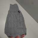 KYEESE Dog Sweater Soft Pullover Dog Sweaters for Dogs Male Warm Turtleneck Small Dogs Sweater with Gingham Patchwork Stretchy Knitwear Cat Clothes Comfy Pet Coat for Fall Winter Cold Weather (Medium7-13lbs, 1# Grey)