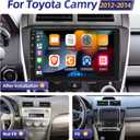 [2+64G] for Toyota Camry Radio 2012 2013 2014 with Carplay and Android Auto, Android 10.1 inch Touch Screen Camry Car Stereo, HiFi Audio/Bluetooth/WiFi Hotspot/SWC/GPS