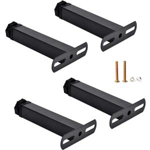 4Xniture Legs, Sofa Legs,Niture Legs, Sofa Replacement Legs, T-Shaped Support Legs, Suitable for Beds, Coffee Tables, Stools, Waterproof Cabinet Legs/Black/25Cm/10In