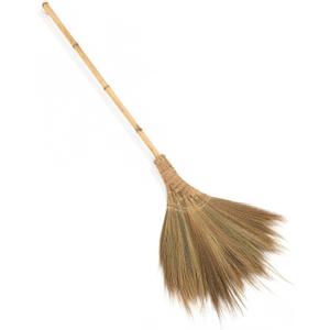 Vietnamese Natural Soft Broom - Broom Grass Handmade Broom Witch Broom Bamboo 57.08 inch Length, 19.69 inch Width