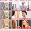 ROLOVE Vanity Mirror with Lights for Desk, 12.6"x15", Dimmable, White