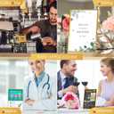 36 Pack Acrylic Sign Holder Gold Frame Table Numbers Slanted Back Menu Display Stand Clear Flyer Document Photo Display Holders Plastic Table Signs for Wedding Office(Vertical Style,4 x 6 Inch)