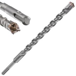 Wensilon Concrete Drill Bit 1pcs 3/4" X 10"-8" Cross-Type Double Thread Carbide Material Suitable for Concrete, Brick, Cement Walls, Stone