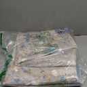 Lahome Modern Abstract Round Rug 4Ft, Blue Washable Front Door Mat Soft 4x4 Circle Rug for Entryway Bedroom Non Slip, Contemporary Indoor Floor Carpet for Living Room Sofa Bedroom Nursery Decor