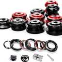 BUCKLOS 1-1/8 Bike Headset MTB Threadless 34 44 44-50.6 44-55 44-56 41.8-52mm, Straight Tapered Tube Mountain Bikes Road Bicycle Double Sealed Bearings Headsets, for Frame Fork Expander Plug Star Nut