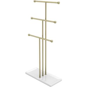 Umbra Trigem Jewelry Stand, Gold (3 Tier Stand, White/Brass)