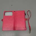 XcaseBar Compatible with iPhone 17 Pro Max 6.9" Wallet case with Zipper Credit Card HolderRFID Blocking,Flip Folio Book PU Phone case Shockproof Cover Women Men for Apple 17 Pro Max case Rose Red