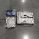 Kayme 300D Oxford Travel Trailer RV Cover, Tearproof Waterproof Windproof 20-22ft Camper Cover, RV Tarp Anti-UV Snowproof with Zipper Door, Wind Protector Straps4 Tire Covers, and Jack Cover.