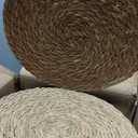 60 Pack 12IN Round Woven Placemats, Natural Bulrush Boho Farmhouse Mats