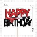 Glitter Have a Killer Birthday Cake Topper Bloody Halloween Happy Birthday Cake PickHorror Classic Theme Halloween Party Cake Decorations