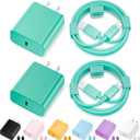 iPhone Charger Fast Charging,[MFi Certified] 2Pack 20W Type C Fast Charger Block with [10FT&6FT] USB C to Lightning Cable Compatible for iPhone 14/13/12/11 Pro Max/Xs Max/XR/X,iPad (Green)