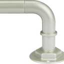 Curtain Rods for Windows 16 to 88 Inches Adjustable Blackout Wrap Around 1 Inch Diameter Curtain Rod, Brushed Nickel