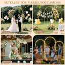Metal Arch Backdrop Stand Set of 3(7.2 ft, 6.6 ft, 6 ft) Party Arch Stands for Wedding, Birthday, Baby Shower, Bridal Shower, Balloon Arched Frame for Garden Decor, Gold Floral Arches, 3 Pieces