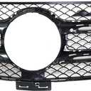 Textured Black Shell and Insert Grille for Mercedes-Benz GLE-Class SUV (2016-2019), Excluding GLE63 AMG Model, Without Camera Hole, Replacement 2017 2018