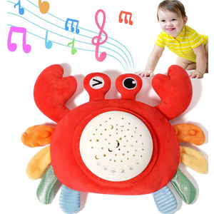 Crawling Crab Baby Toys 6-12 Months - Projection Musical Toys for Babies 0-6 6-12 Months Infant Tummy Time Toys to Sleep Aid Soothers Baby Toys 3 4 5 6 7 8 9 10 11 12 Months Girls Boys Birthday Gifts, Pack of 2