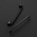 30 Pack Kitchen Cabinet Handles 6-1/4 Inch Hole Center Black Cabinet Pulls Solid Drawer Pulls for Kitchen Cabinet Door Handles Matte Black Arch Dresser Handles for Cabinets and Drawers