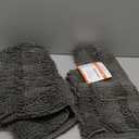 H.VERSAILTEX Bathroom Rugs Bath Rugs for Bathroom Non Slip Bath Mats Extra Thick Chenille Striped Rug 17" x 24" Absorbent Soft Shaggy Washable Dry Fast Bath Mats for Bath Room Floor - Dove 2 Packs