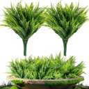 MAQIHAN 10 Pcs Fake Fern - Artificial Ferns for Outdoors - Faux Ferns for Outdoor Planter Large Outdoor Patio Decor Boston Fern Artificial Plants Faux Greenery Porch Decor