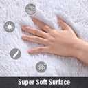 Merelax Soft Modern Indoor Large Shaggy Rug for Livingroom Bedroom Dorm Kids Room Home Decor, Non-Slip Plush Fluffy Furry Fur Area Rugs Comfy Nursery Accent Floor Carpet 9x12 Feet, White