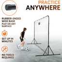 Soccer Rebounder Net 6x12 Feet Practice Soccer Training Equipment | Portable, Easy Assembly, Steel Frame | Perfect for Practicing Backyard Volley, Solo Training,Kickback, Passing, Pitchback