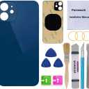 OEM Rear Back Glass Replacement for iPhone 12 Mini 5.4 inches (Blue) with Reparing Toolkit