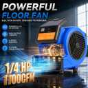 Blower Fan Air Mover, 1/4HP 1100 CFM Floor Fan