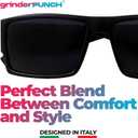 Men's Black Super Dark Lens Gangster Sunglasses Cholo Glasses - Flat Top Shades (Black)