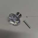 30mm Clear Crystal Glass Diamond Shape Cabinet Knob Drawer Cupboard Pull Handle 12pcs-Pack