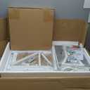 BOLUO White Makeup Vanity Desk with Hollywood Mirror and Lights, Girls Vanity Set with Stool, Compact Make Up Table with Drawers and Outlet for Bedroom Small Space