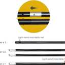 10ft/3M Background Folding Crossbar, Photography Lighting Muslin Backdrop Support Crossbar, 1 x 3m Crossbar, 2 x Mount,3 x Clip