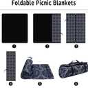 Supfitness Extra Large Picnic Blankets Waterproof Foldable (60 "x 80") Beach Blanket Waterproof Sandproof,3-Layer Thicking Mat Outdoor Packable Camping Blanket