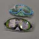 Seago Swim Goggles 2 Pack Anti-Fog Anti-UV Wide View Swimming Goggles for Kids 3-14 (Blue)
