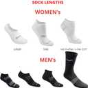 Saucony Women's RunDry Performance Heel Tab Athletic Socks, Available in S-L (8, 16, 24 Pairs) (Black, M)