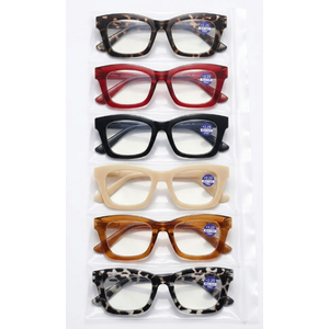 JOLISU 5 Pack Reading Glasses For Women,Blue Light Blocking Computer Reader Spring Hinge Eyeglasses (Multicolor) +2.25