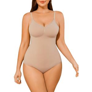 Shapewear Tummy Control BodySuit Seamless Body Shaper Butt Lift Full Body Suit (S)